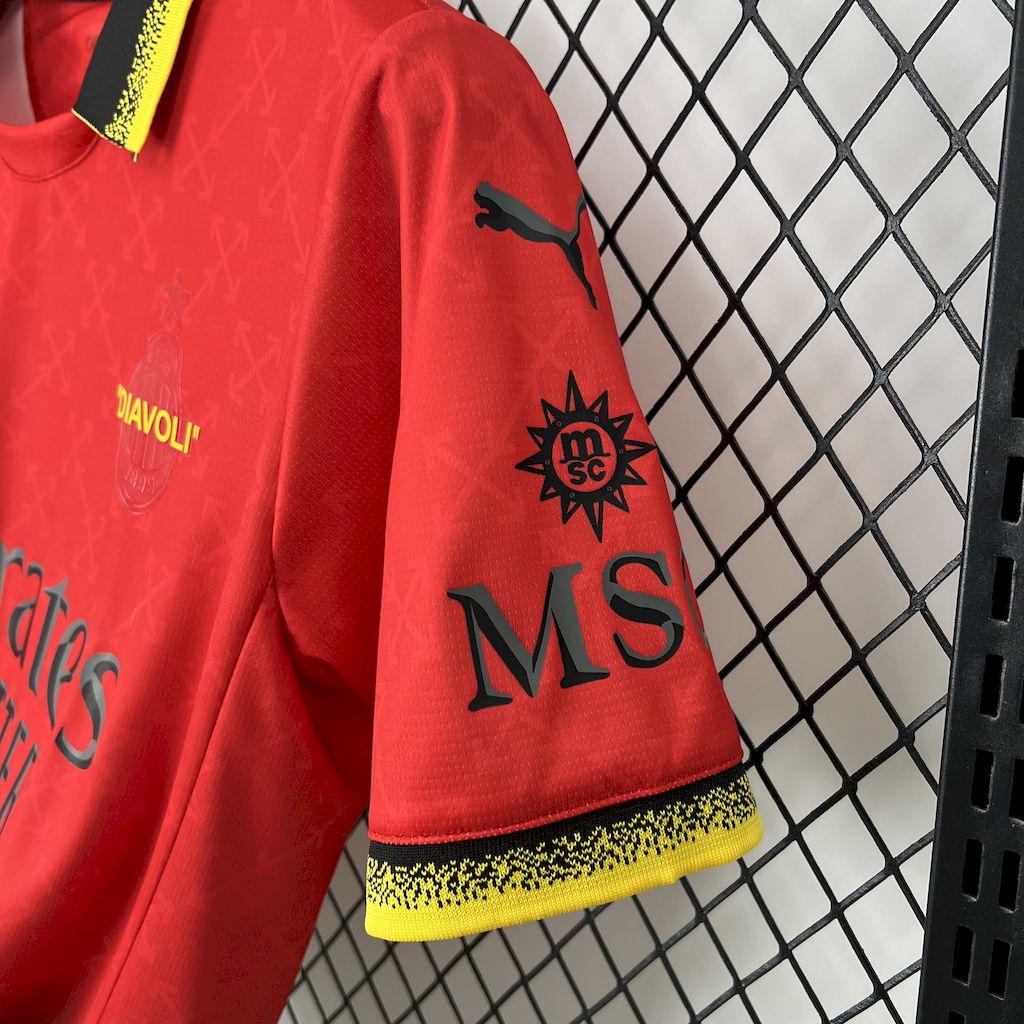AC Milan 24-25 Red Green “Diavoli” Special Edition Jersey - Fans Version - Unitedfutballjersey