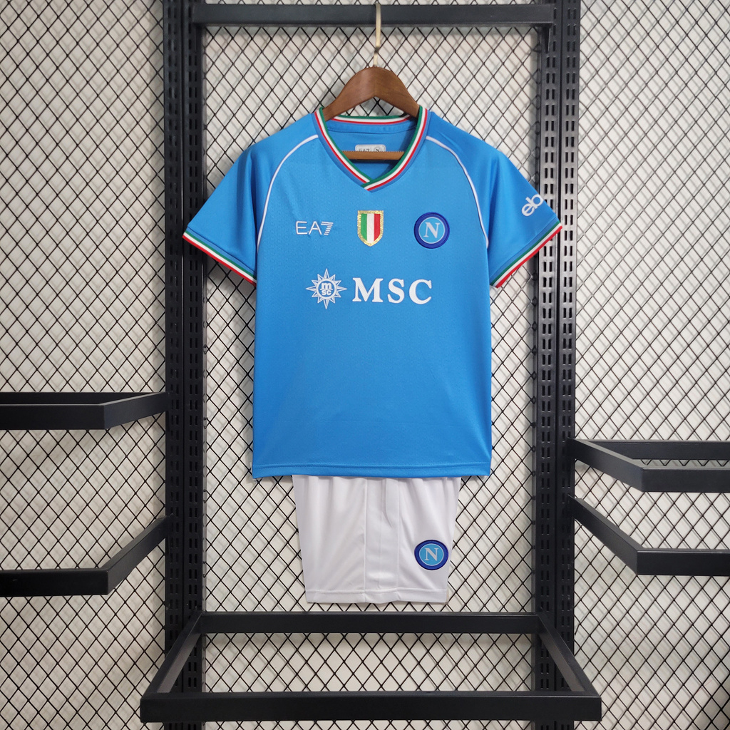 Napoli 23-24 Home Kids Kit - Unitedfutballjersey