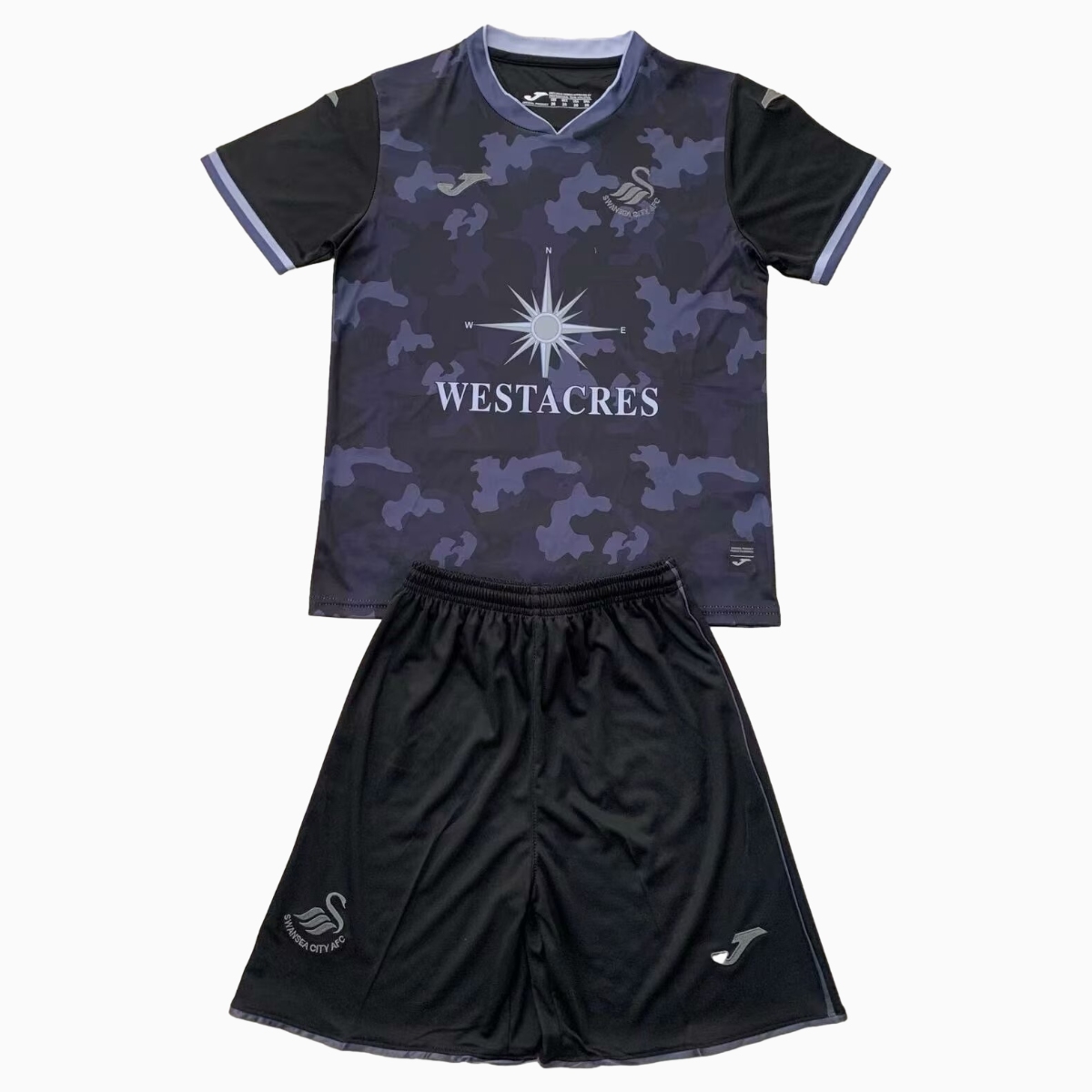 Swansea City 24-25 Away Kids Kit - Unitedfutballjersey