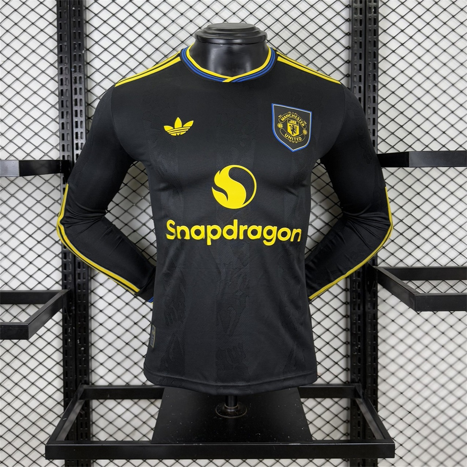 Manchester United 25-26 Third Black Long Sleeves Jersey - Player Version - Unitedfutballjersey