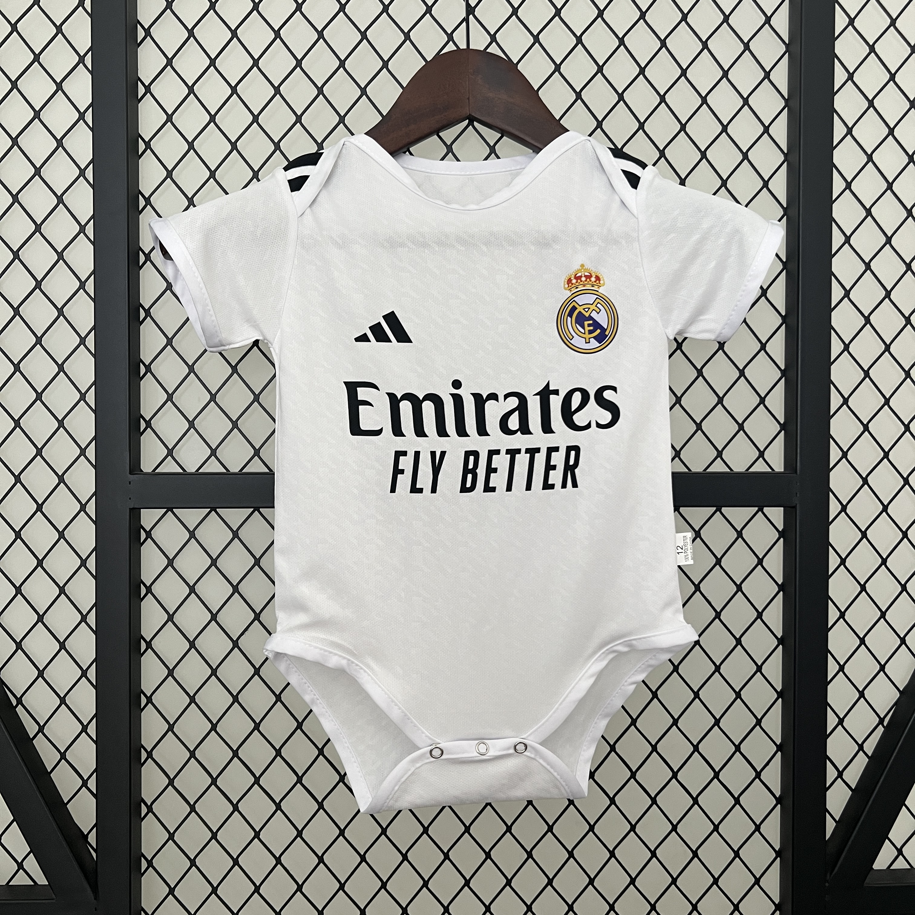 Real Madrid 24-25 Home Baby Crawling Suit - Unitedfutballjersey