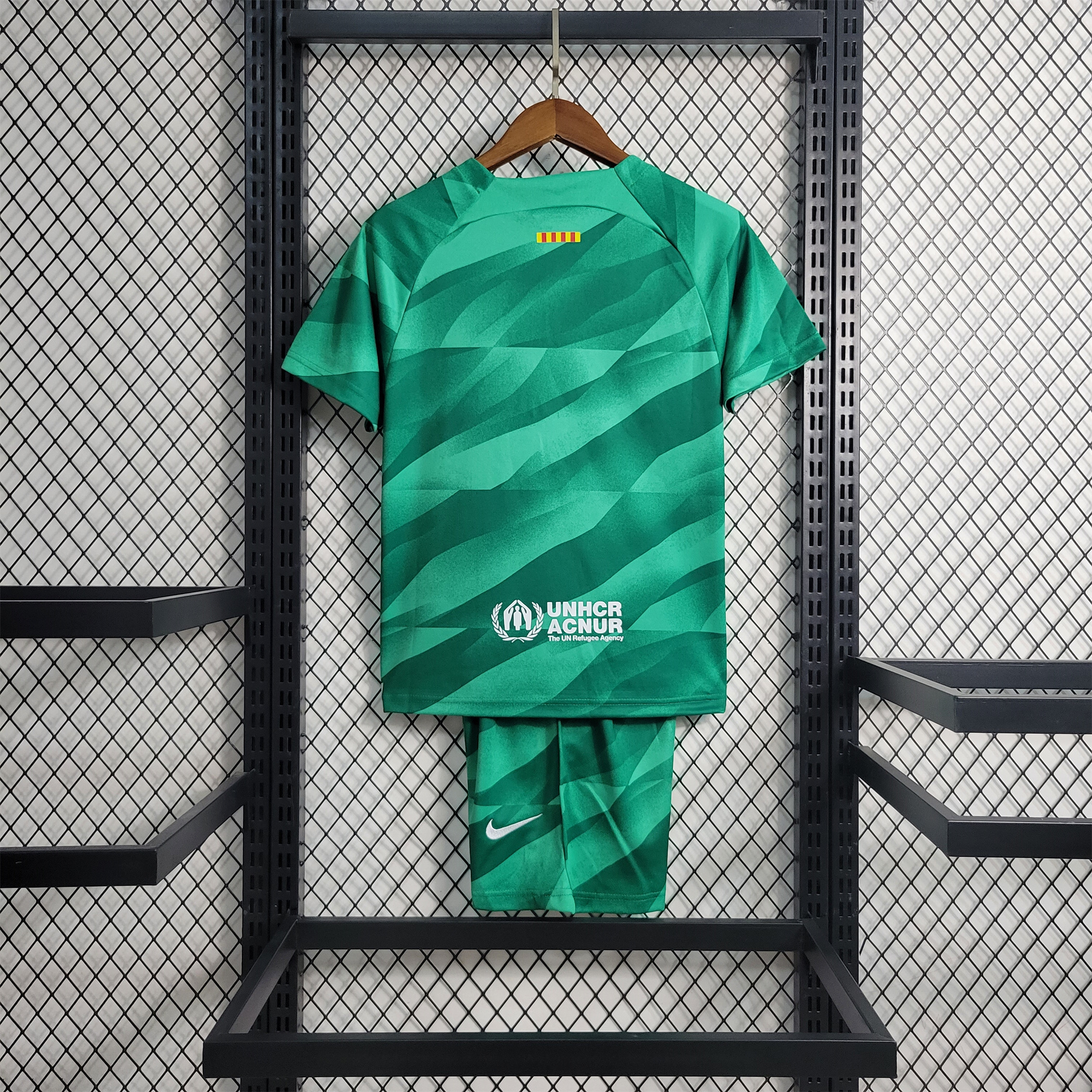B.A.R.S.A 23-24 Green Goalkeeper Kids Kit - Unitedfutballjersey