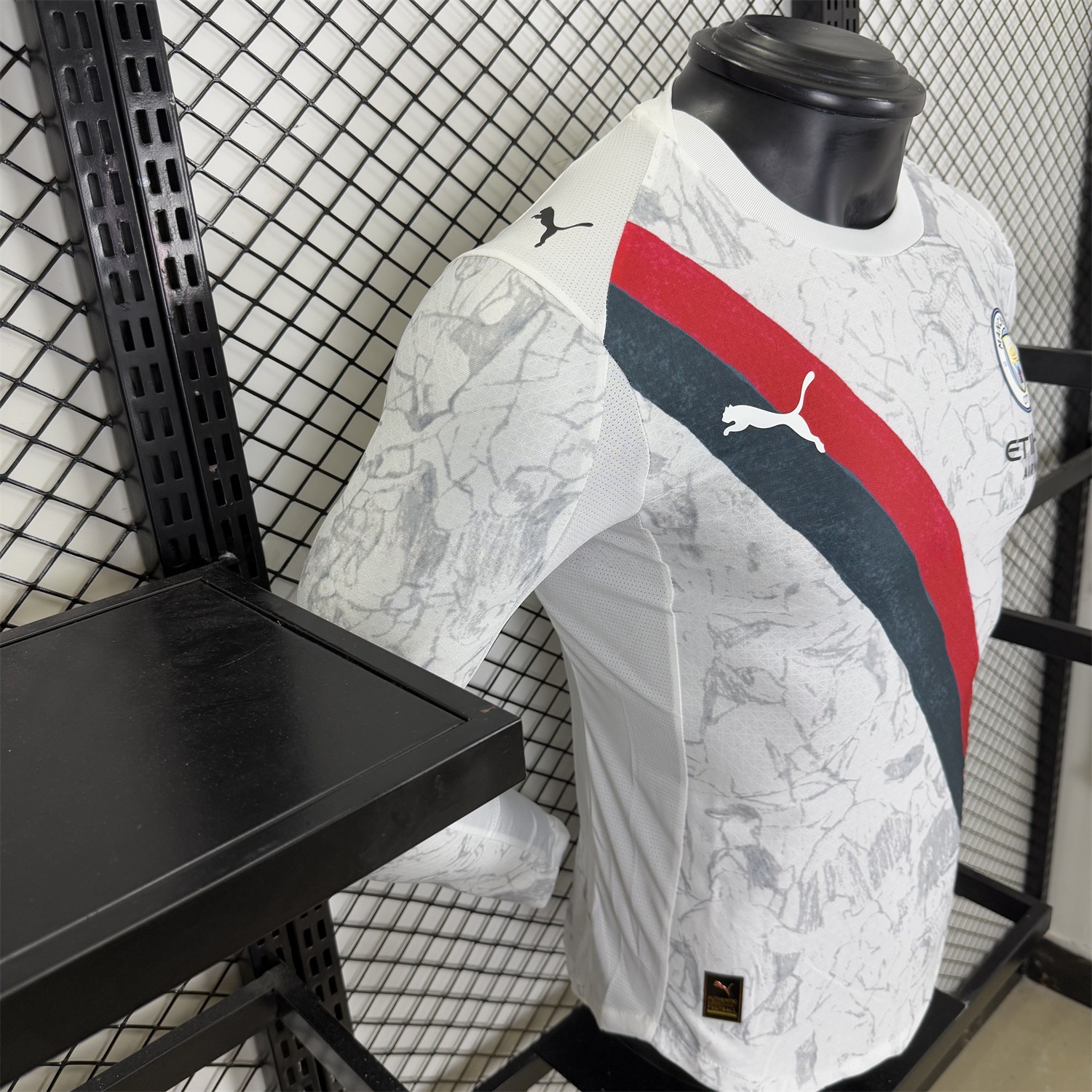 Manchester City 25-26 KidSuper White Long Sleeves Jersey - Player Version - Unitedfutballjersey