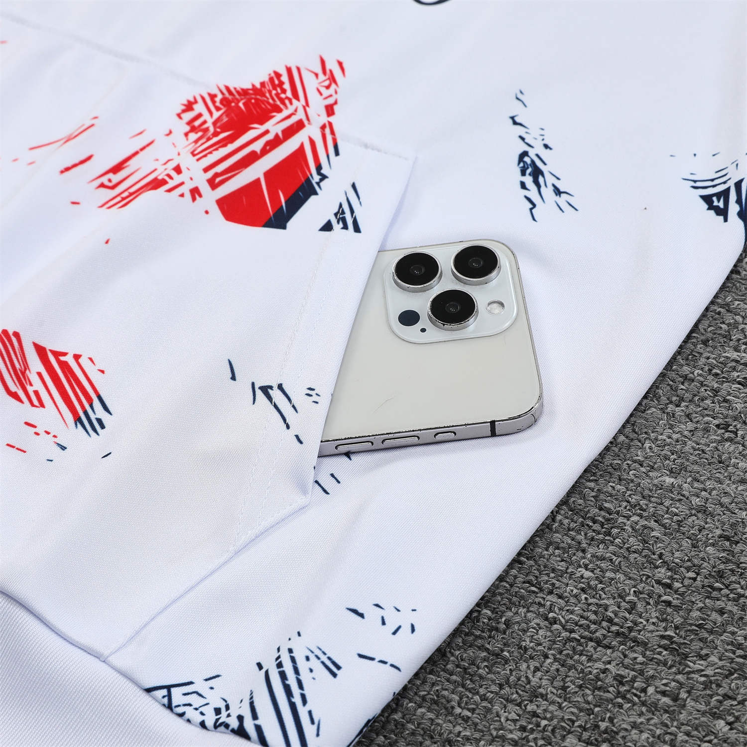 Paris Saint-Germain PSG 24-25 Training Hoodie Set - White Hoodie and Deep Blue Pants - Unitedfutballjersey