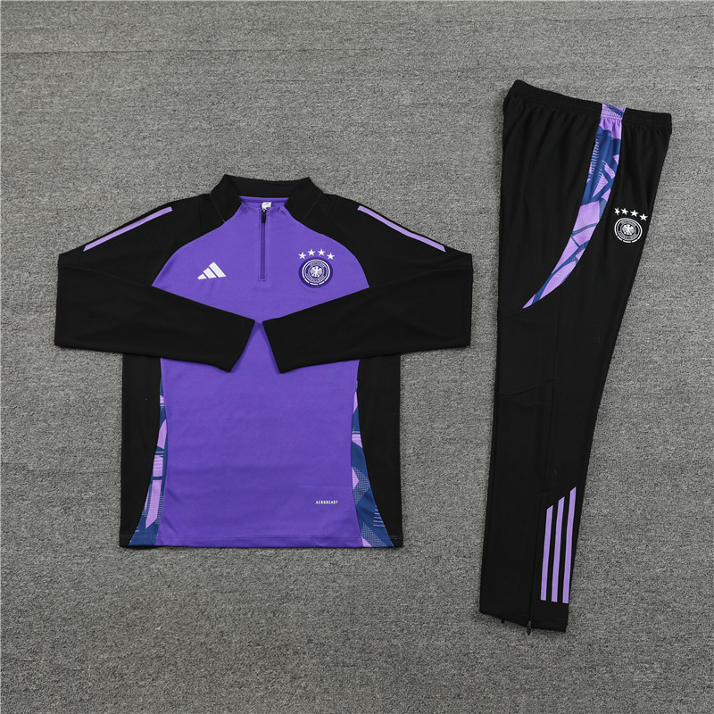 Germany 2024 Long Sleeve Training Set - Purple With Black - Unitedfutballjersey