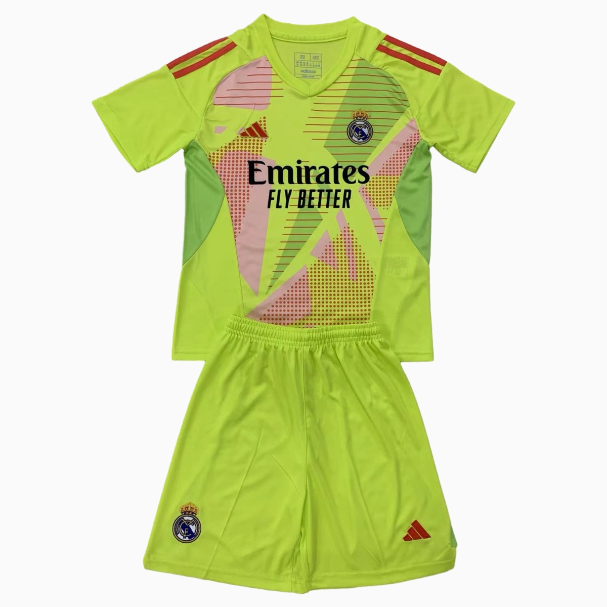 Real Madrid 24-25 Light Green Goalkeeper Kids Kit - Unitedfutballjersey