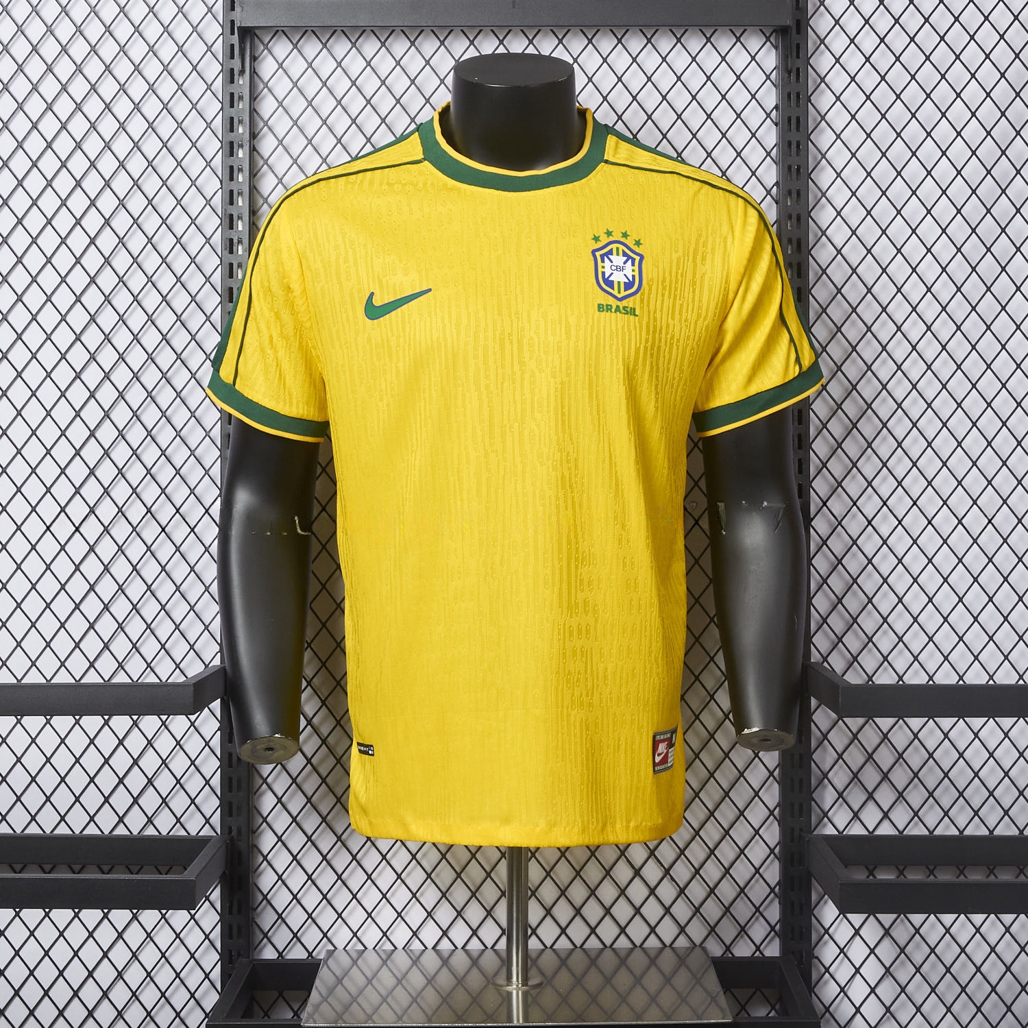 Retro Brazil 1998 Home Jersey - Player Version - Unitedfutballjersey