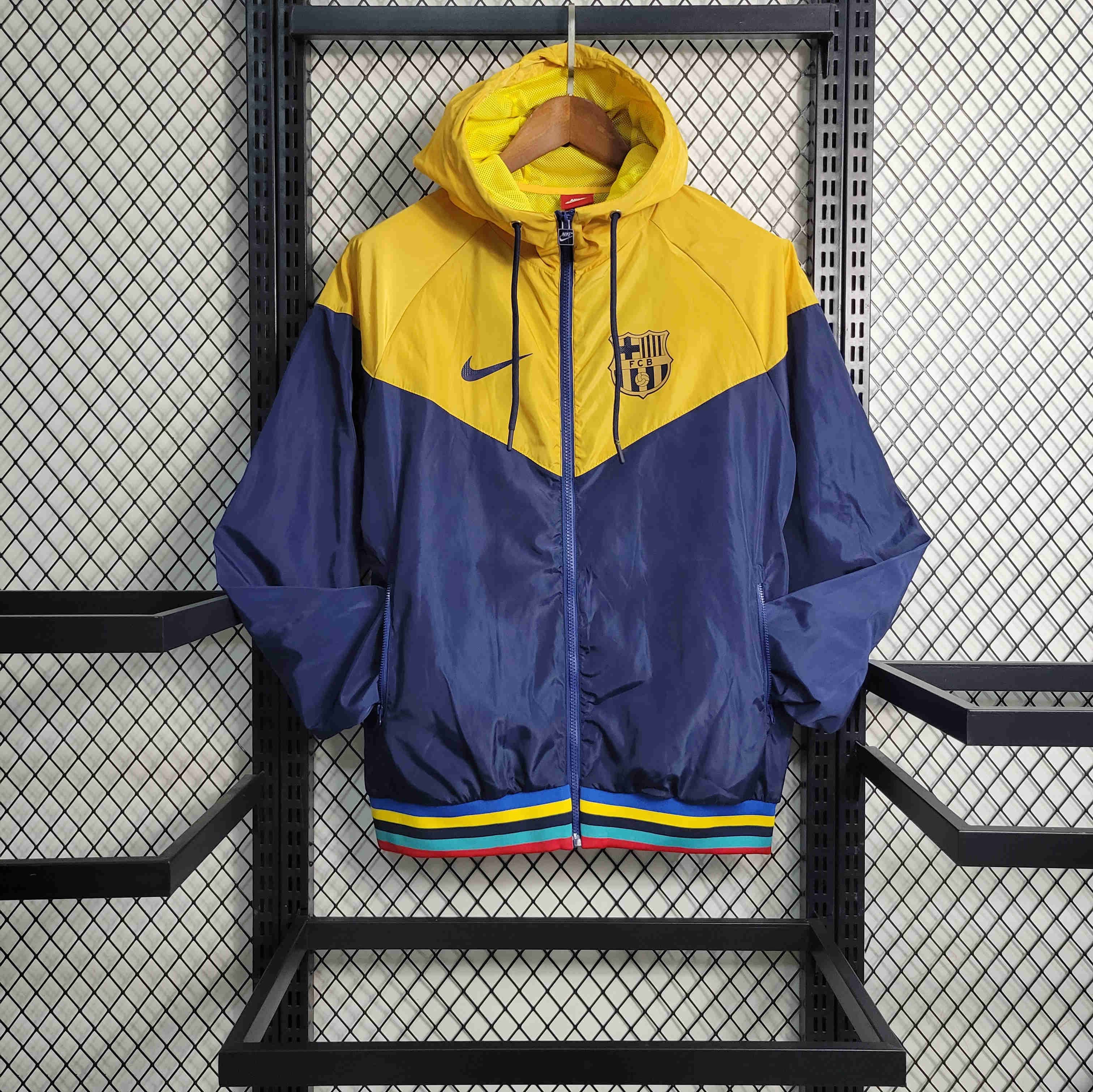 B.A.R.S.A 23-24 Red Royal Blue Yellow PlayerWindbreaker - Unitedfutballjersey