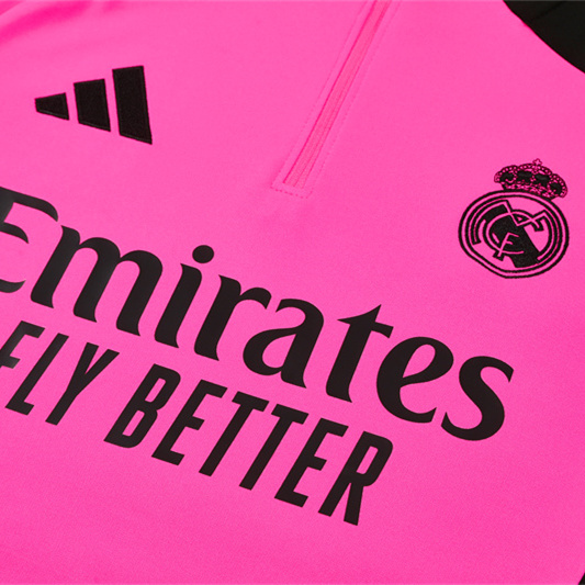 Real Madrid 24-25 Long Sleeve Training Set - Rose Red - Unitedfutballjersey