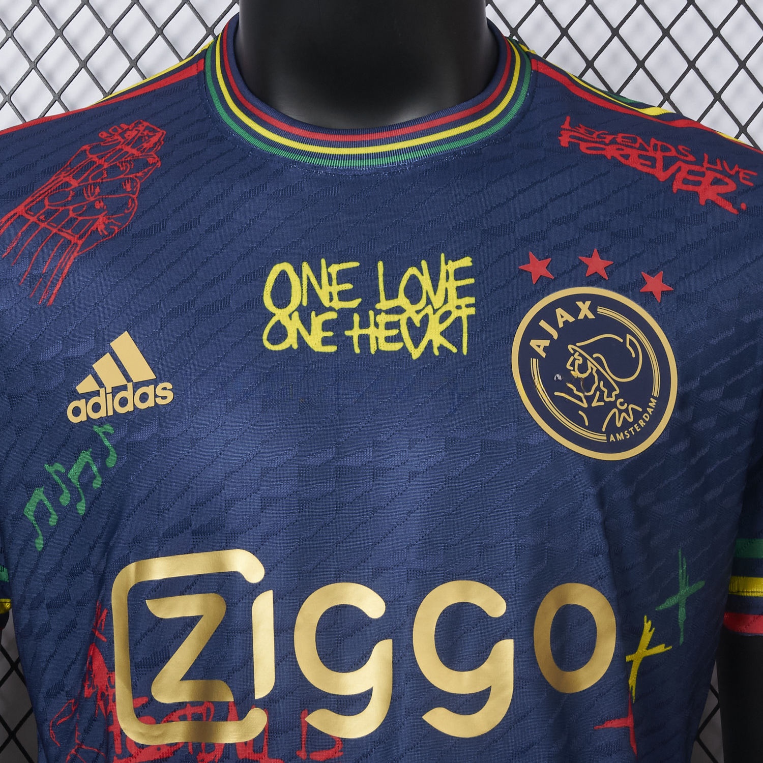 Ajax x B-O-B Marly 2025-26 40th Blue Special Edition Jersey - Player Version - Unitedfutballjersey