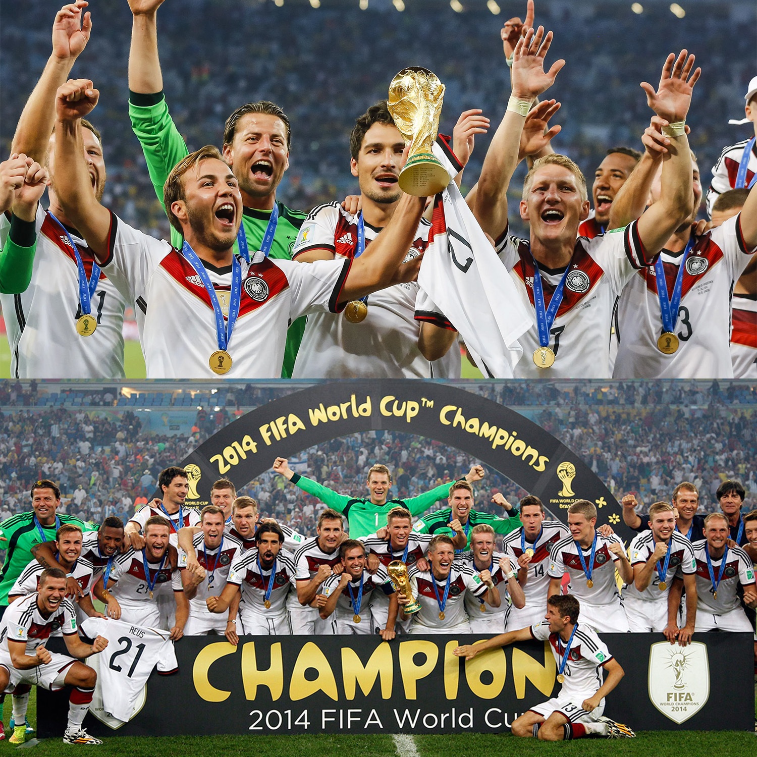 Retro Germany 2014 Home Long Sleeves Jersey - Player Version - Unitedfutballjersey