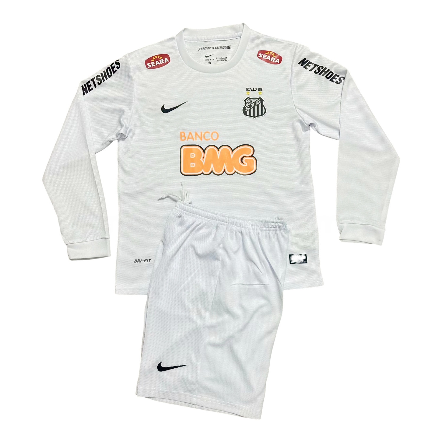 Retro Santos 2012 Home Long Sleeves Kids Kit - Unitedfutballjersey