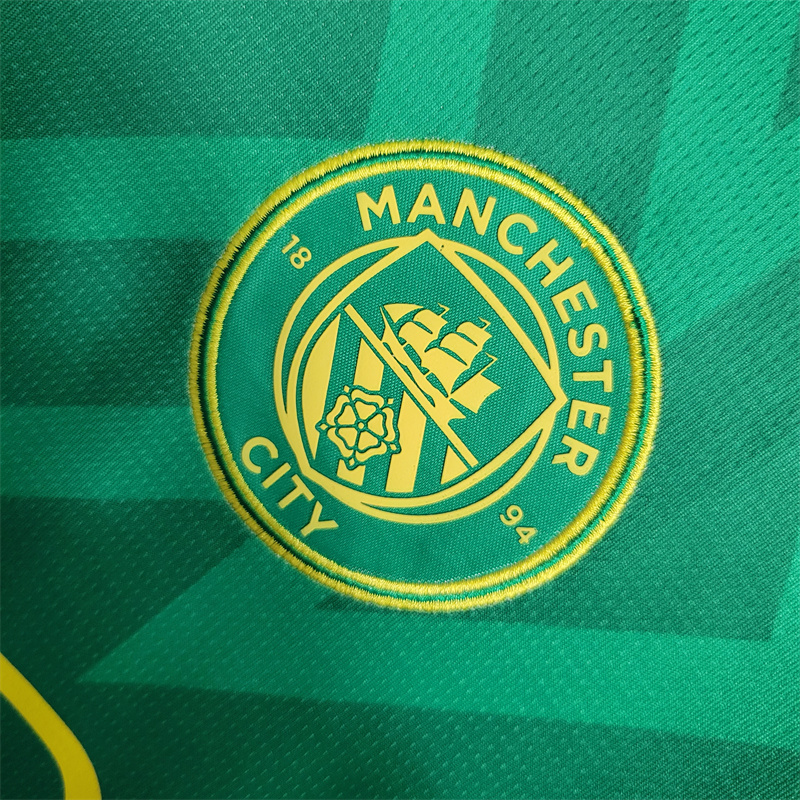 Manchester City 23-24 Green Goalkeeper Jersey - Fans Version - Unitedfutballjersey