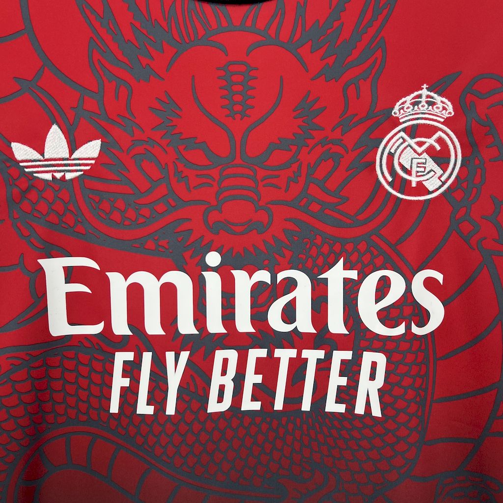 Real Madrid 24-25 Red & Black Dragon Special Edition Jersey - Unitedfutballjersey
