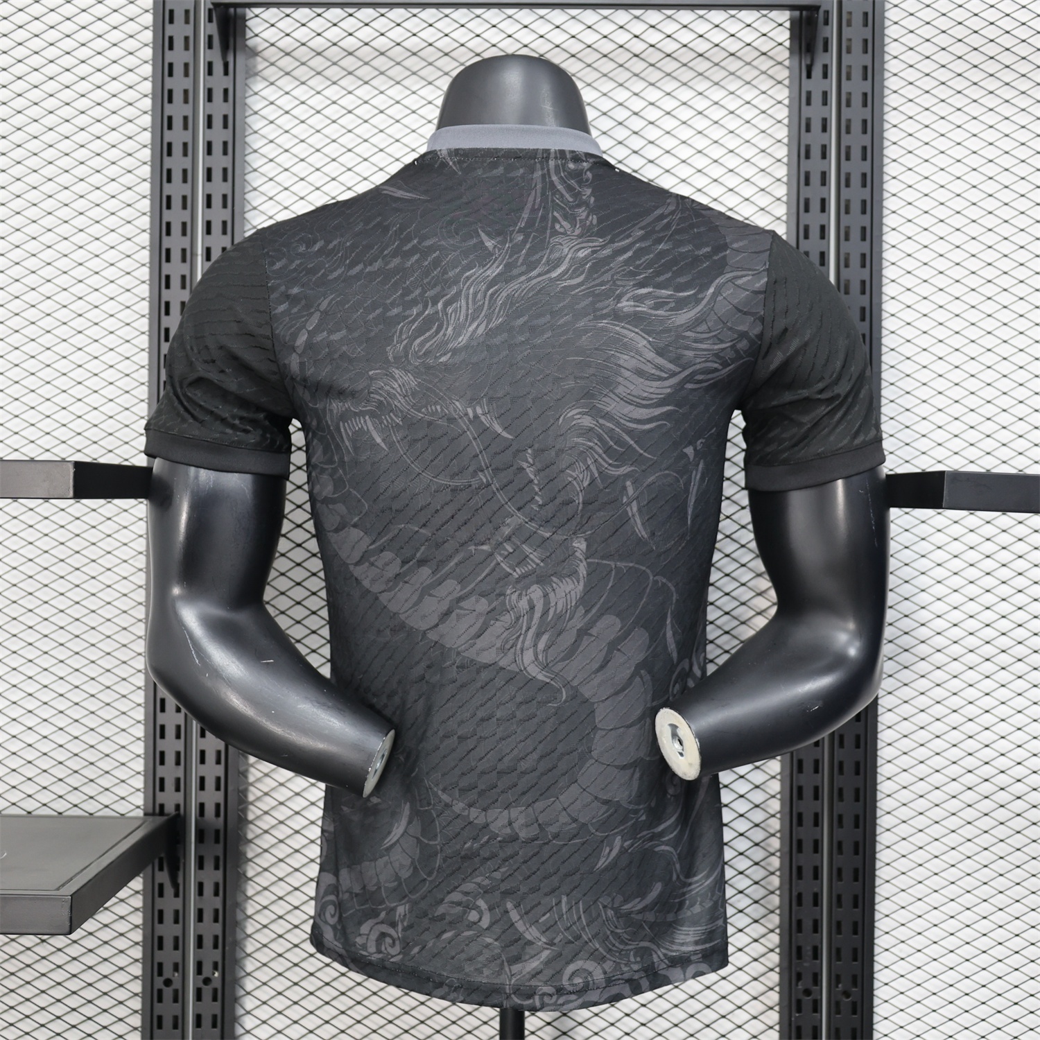 Real Madrid 25-26 Grey Chinese Loong and Auspicious Clouds Line Drawing Black Jersey - Player Version - Unitedfutballjersey