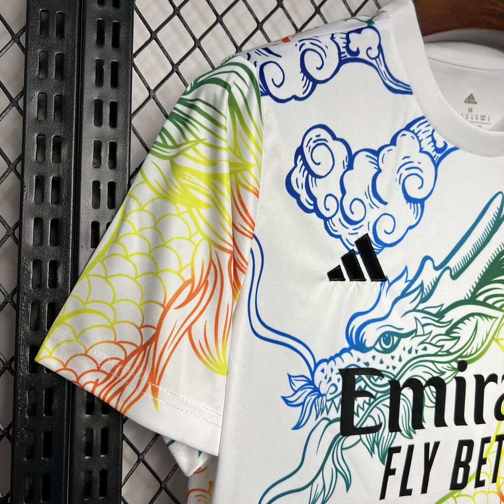 Real Madrid 24-25 White Colorful Dragon Speical Jersey - Fans Version - Unitedfutballjersey