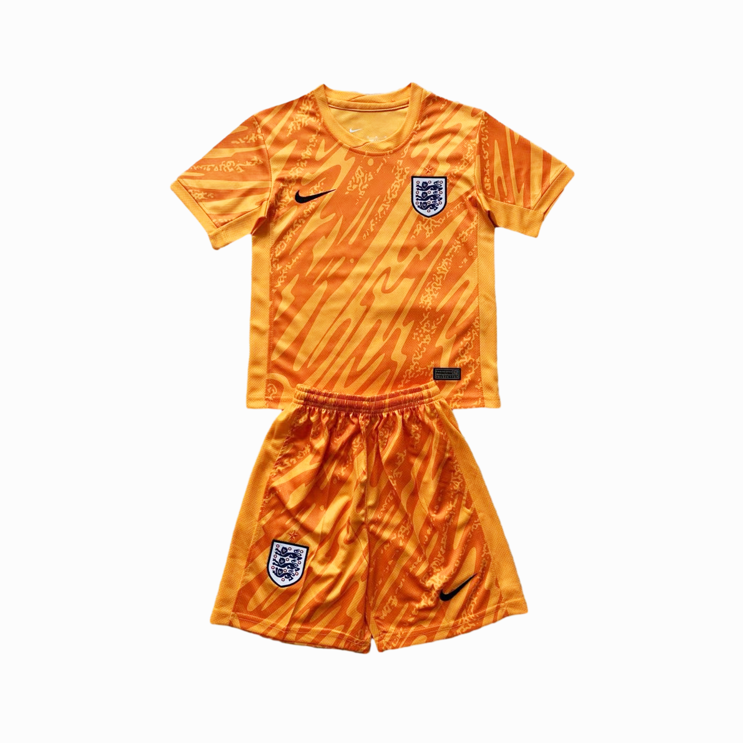 England 2024 Goalkeeper Kids Kit - Orange - Unitedfutballjersey