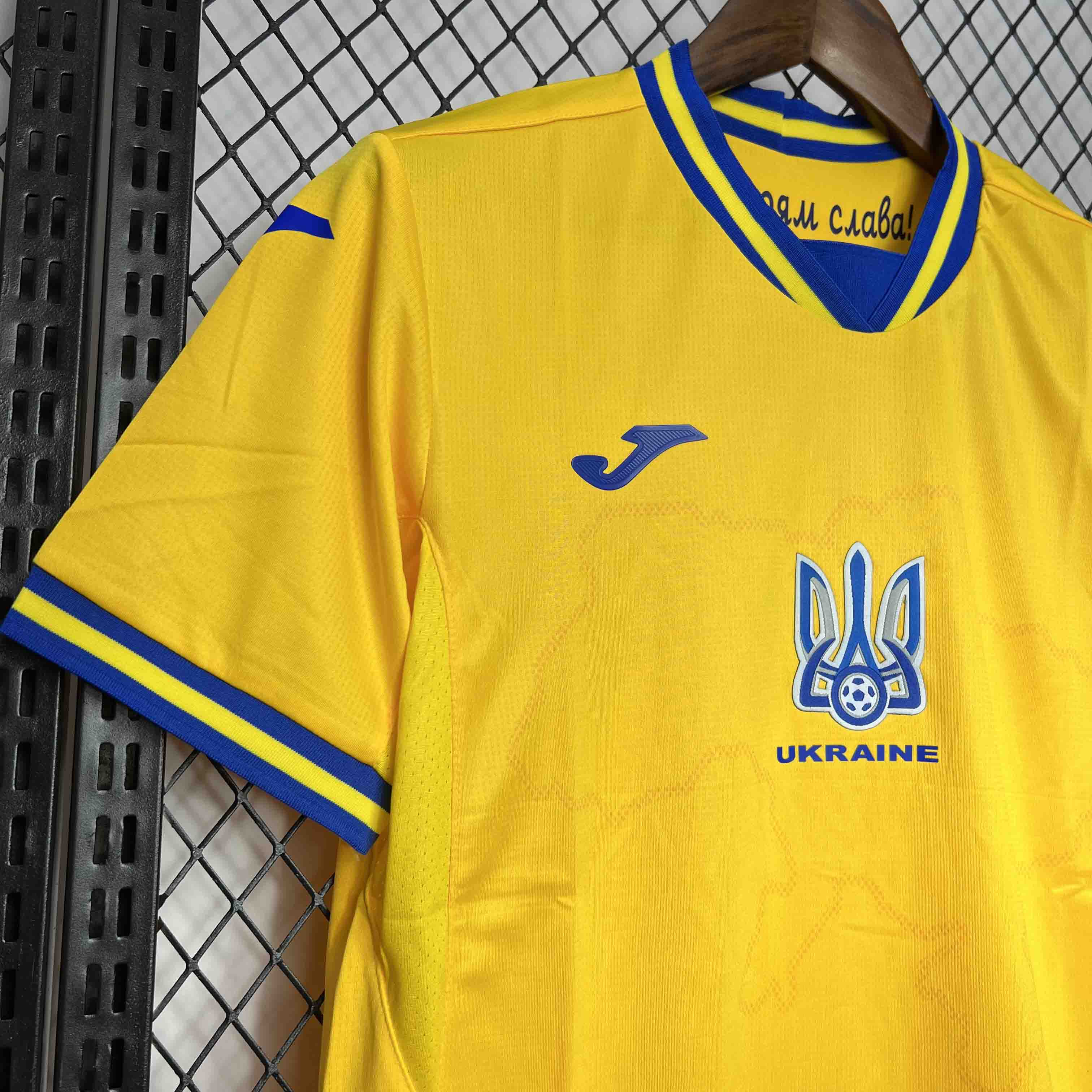 Ukraine 2024 Home Stadium Jersey - Fans Version - Unitedfutballjersey