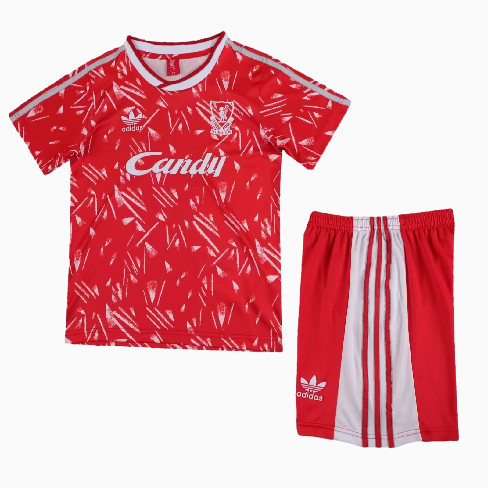 Retro Liver.pool 1989-91 Home Kids Kit - Unitedfutballjersey