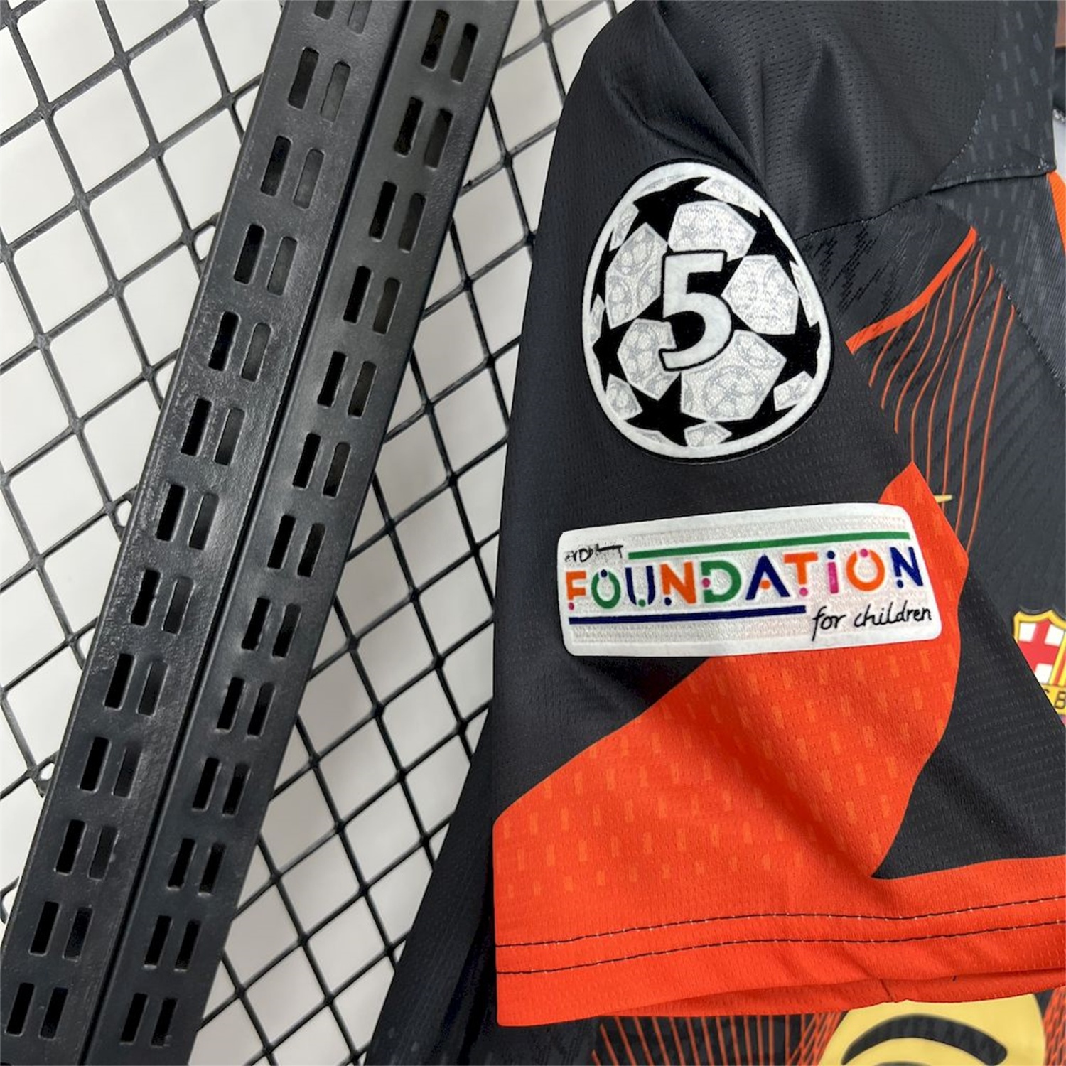 B.A.R.S.A 25-26 T90 Orange Lines Black Special Jersey - Fans Version - Unitedfutballjersey