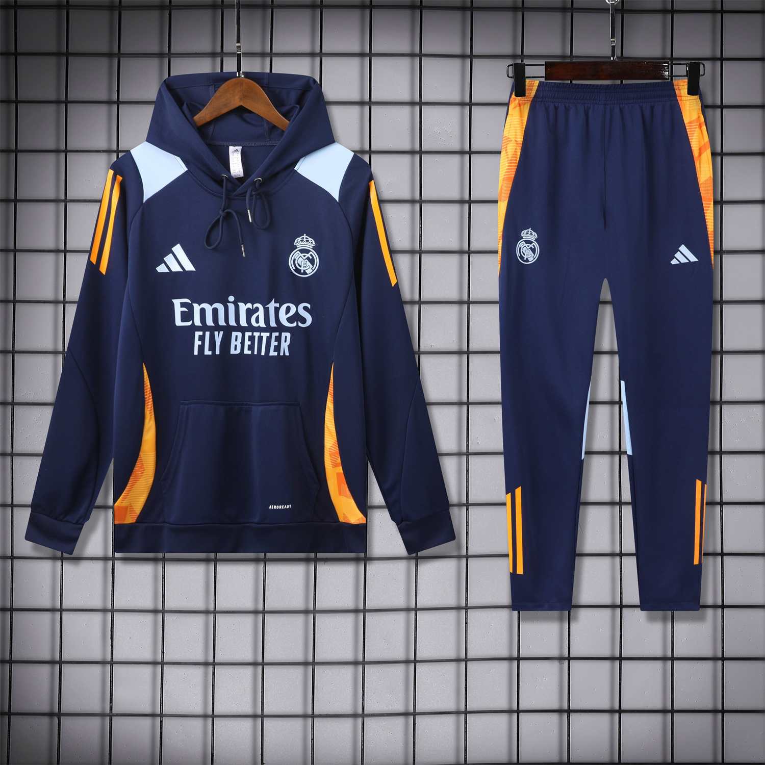 Real Madrid 24-25 Training Hoodie Set - Royal Blue Hoodie and Pants - Unitedfutballjersey