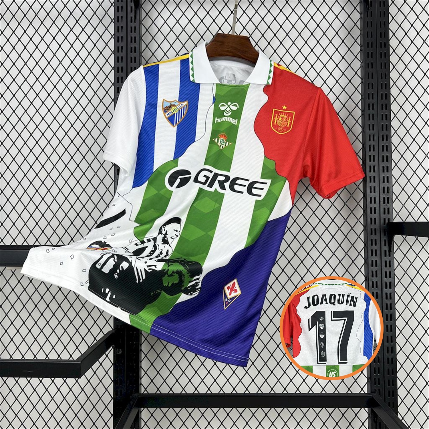 Joaquín 25-26 Career Commemorative Jersey - Real Betis Spain Malaga Fiorentina - Unitedfutballjersey