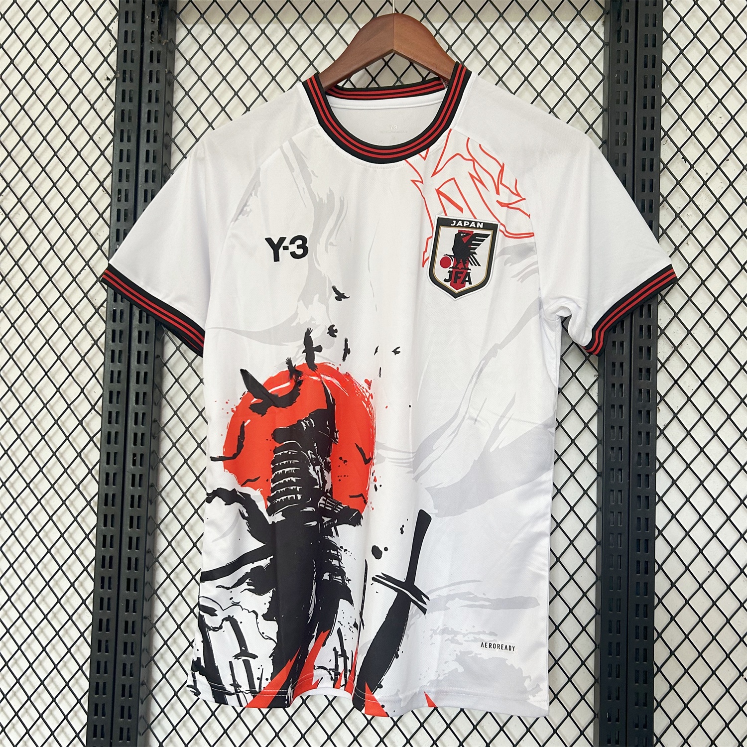 Japan 25-26 Y-3 Sunset Warrior and Crow White Special Jersey - Fans Version - Unitedfutballjersey