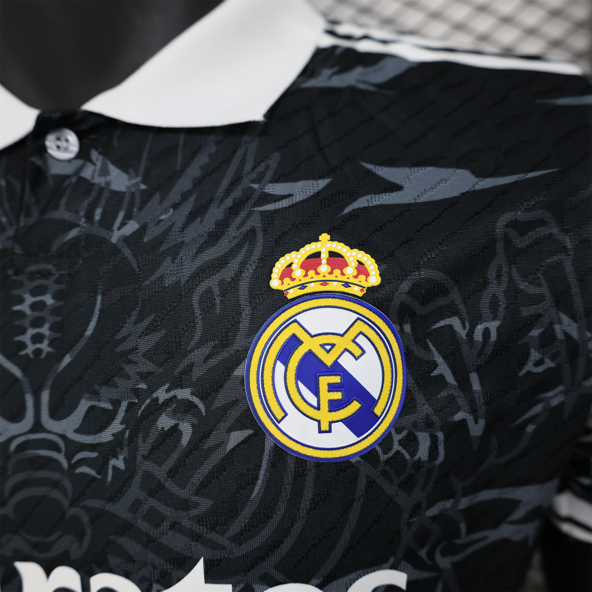 Real Madrid 24-25 Black White Loong Jersey - Player Version - Unitedfutballjersey