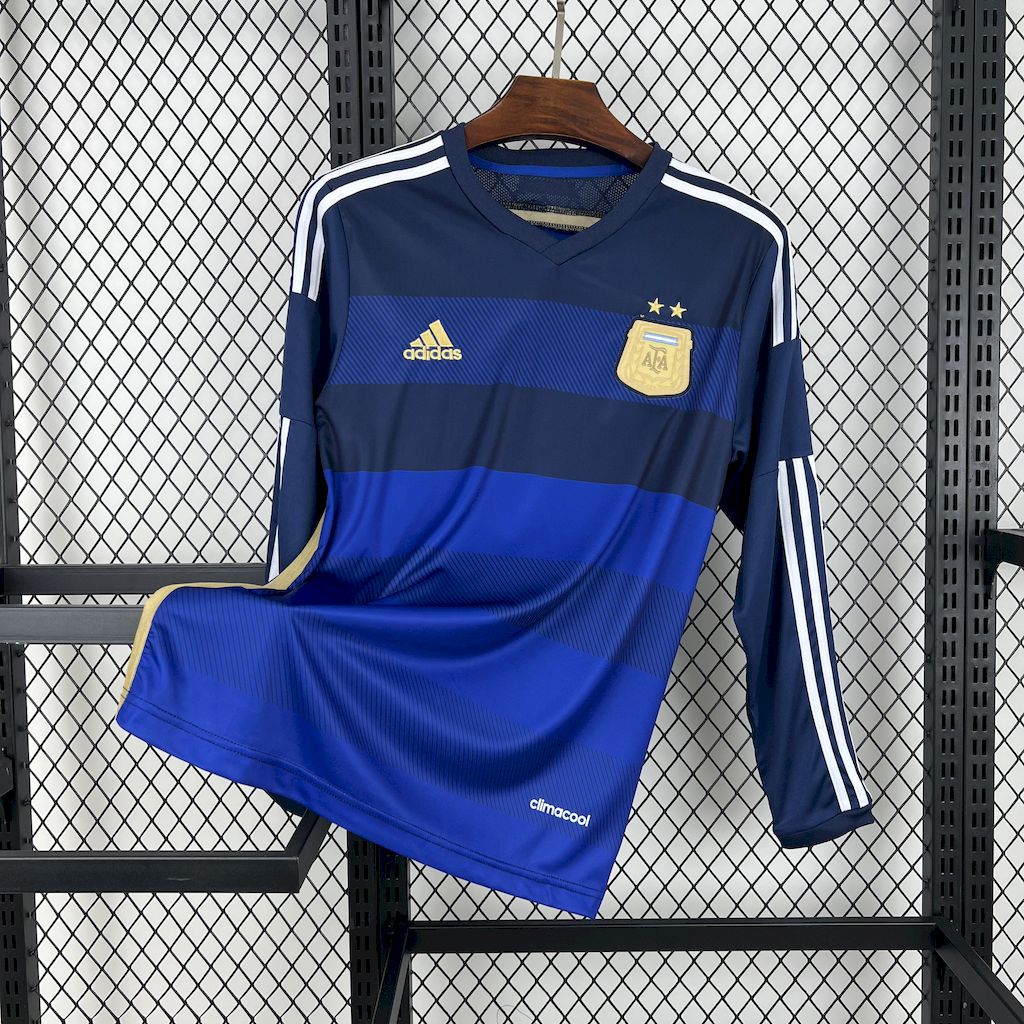 Retro Argentina 2014 Away Long Sleeves Jersey - Unitedfutballjersey