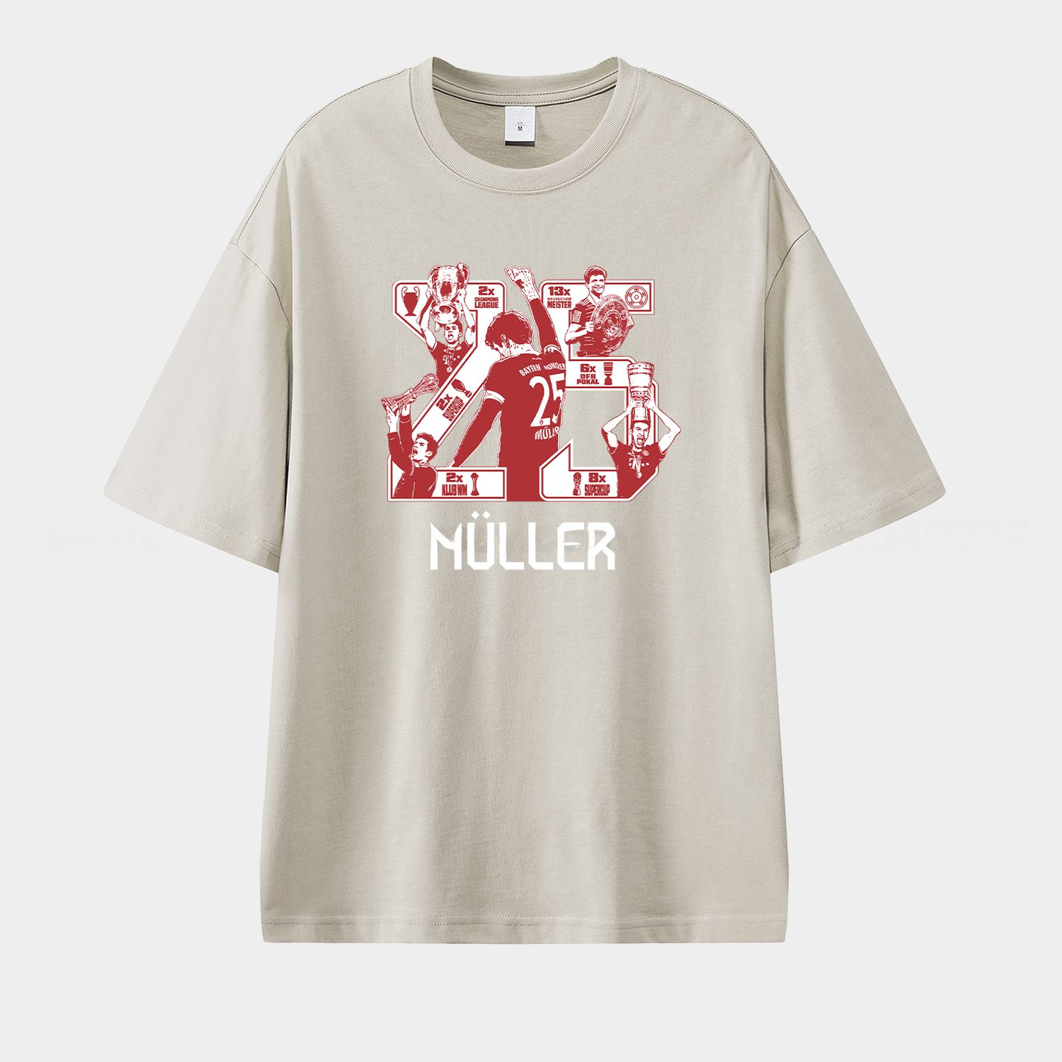 Bayern Munich Müller‘s Championship Summary Unisex Pure Cotton T-shirt - Unitedfutballjersey