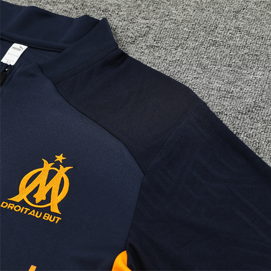 Marseille 24-25 Kids Long Sleeve Training Set - Royal Blue - Unitedfutballjersey