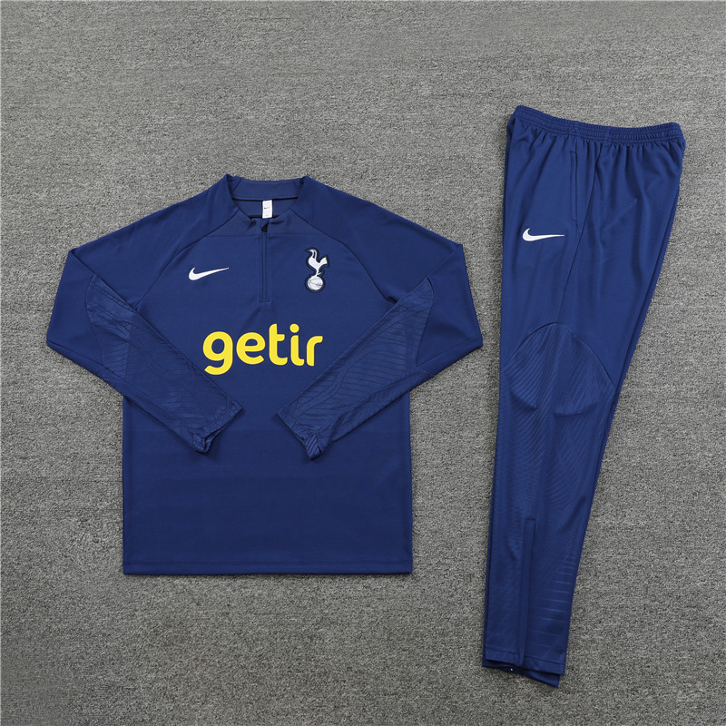 Tottenham Hotspur 23-24 Kids Long Sleeve Training Set Royal Blue - Unitedfutballjersey
