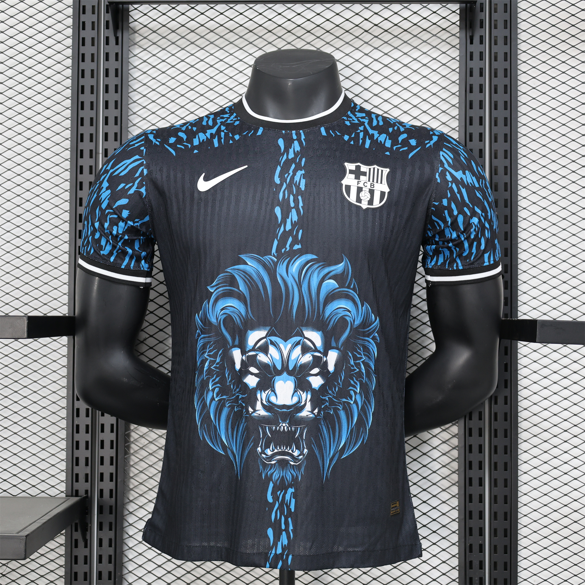 Barcelona 24-25 Balck and Blue Lion Special Edition Jersey - Player Version - Unitedfutballjersey