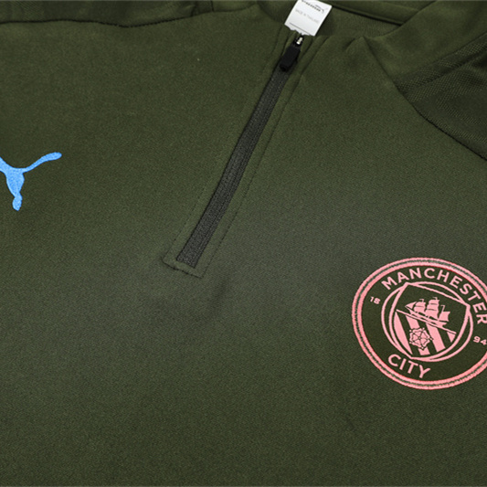 Manchester City 24-25 Long Sleeve Training Set - Army Green - Unitedfutballjersey