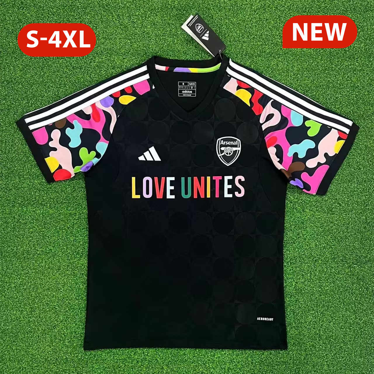 Arsenal 23-24 LOVE UNITES Pre-match Jersey - Fans Version - Unitedfutballjersey