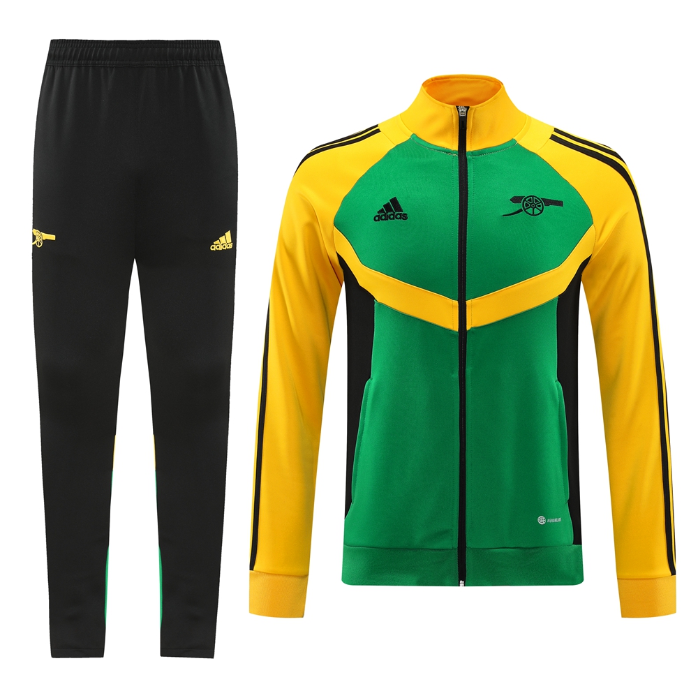 Arsenal 24-25 Jacket Training Tracksuit - Green Top and Black Pants - Unitedfutballjersey