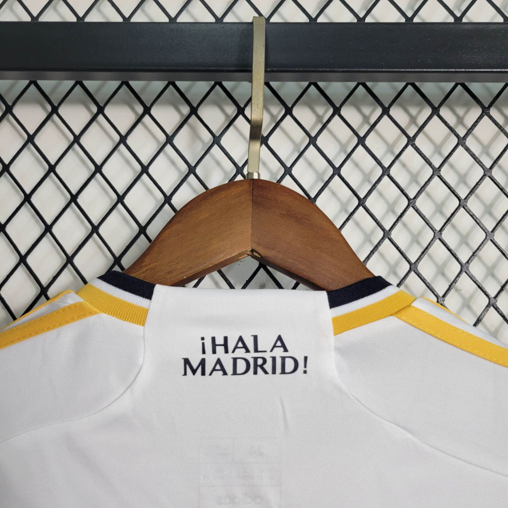 Real Madrid 23-24 Home Stadium Long Sleeve Kids Kit - Unitedfutballjersey