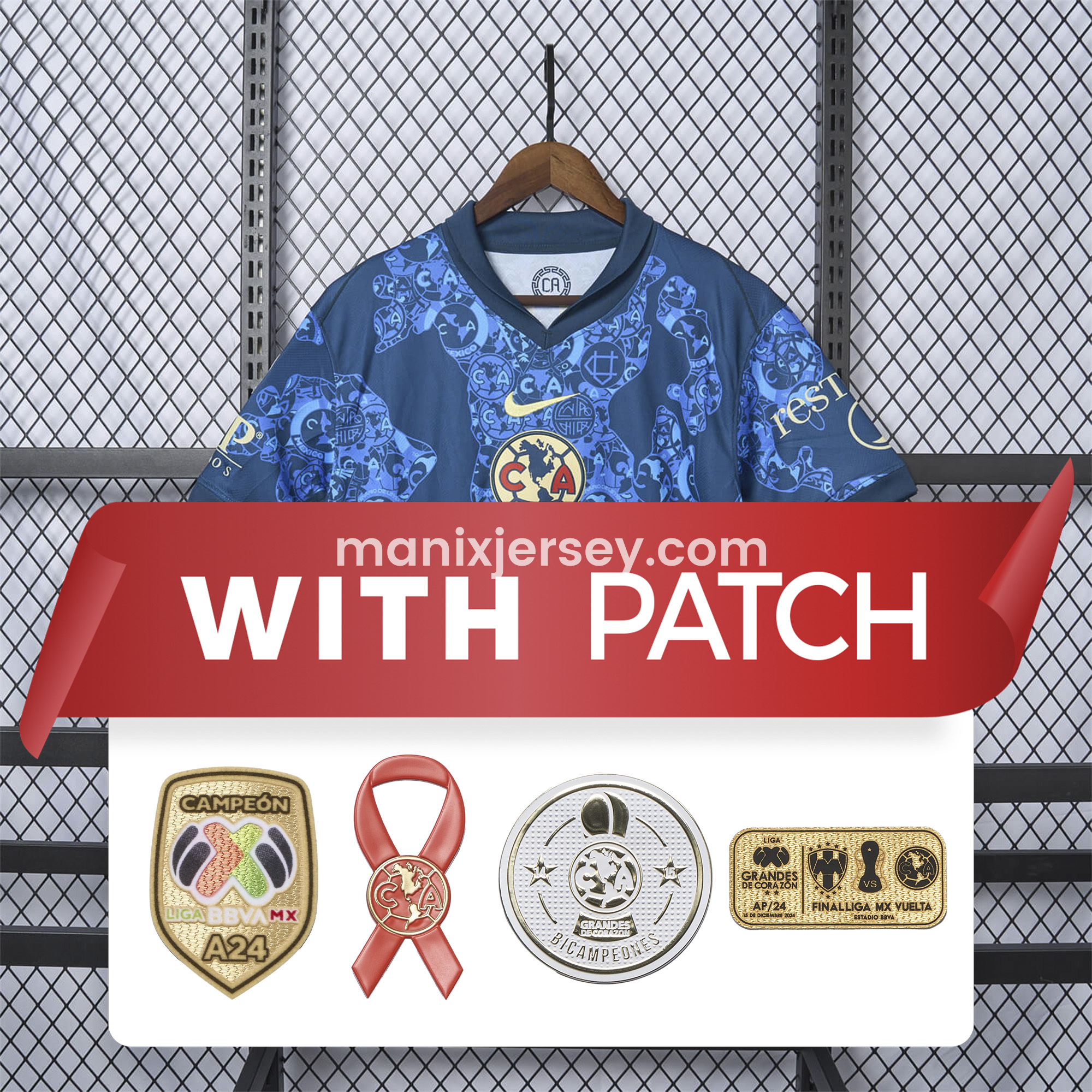 【NEW】Club América 24-25 Away Jersey - Fans Version - Unitedfutballjersey