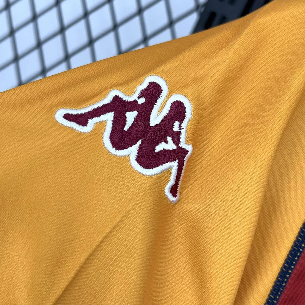 Retro Roma 2001-02 Home Long Sleeves Jersey - Unitedfutballjersey