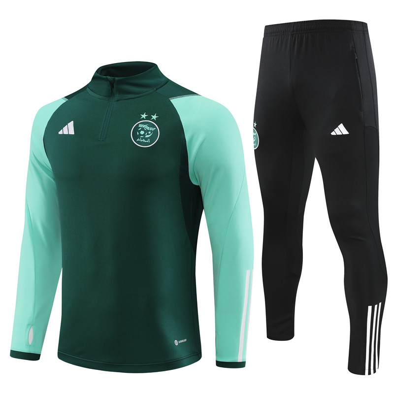 Algeria 23-24 Long Sleeve Training Set -Green - Unitedfutballjersey