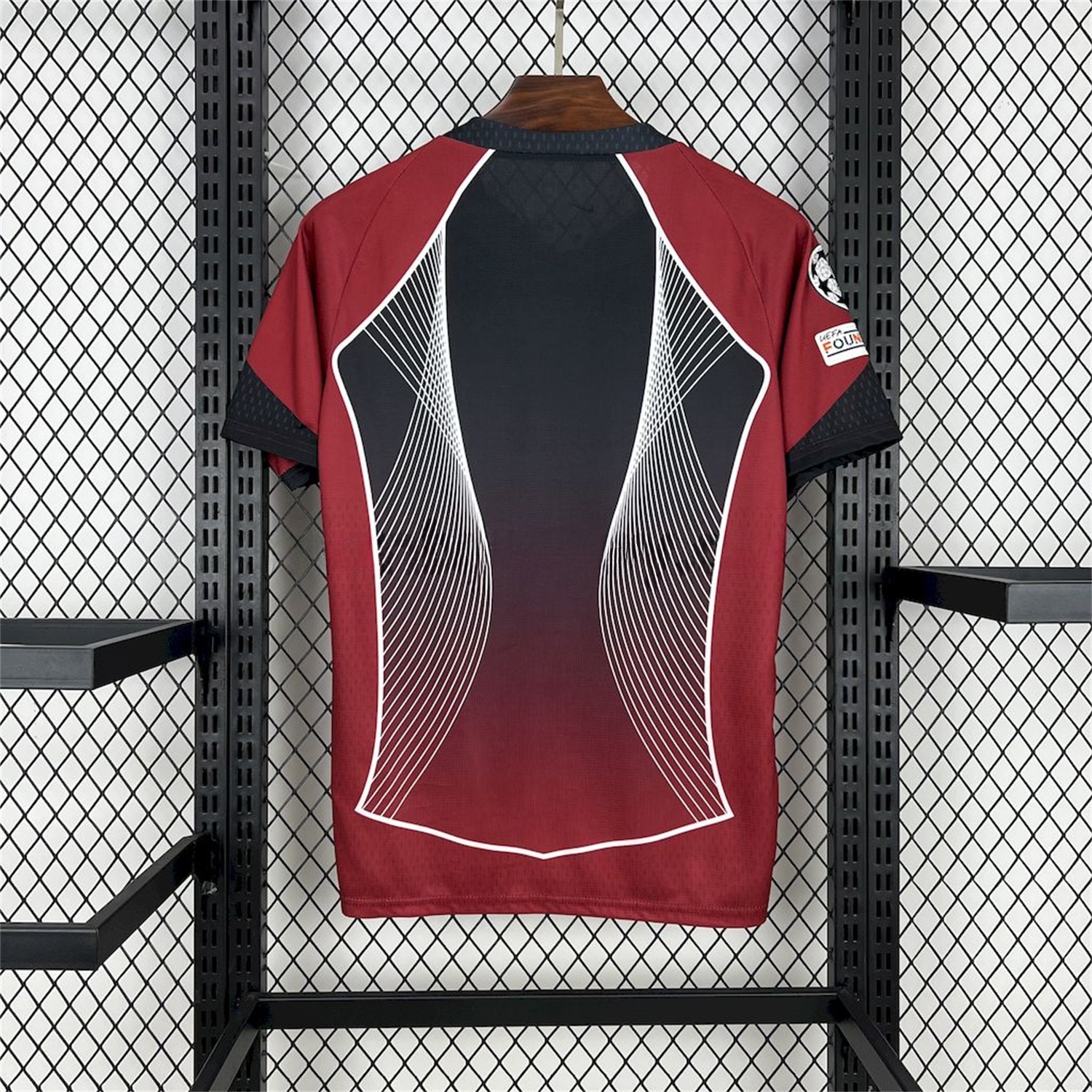 B.A.R.S.A 25-26 T90 Red Black Gradient and White Lines Special Jersey - Fans Version - Unitedfutballjersey