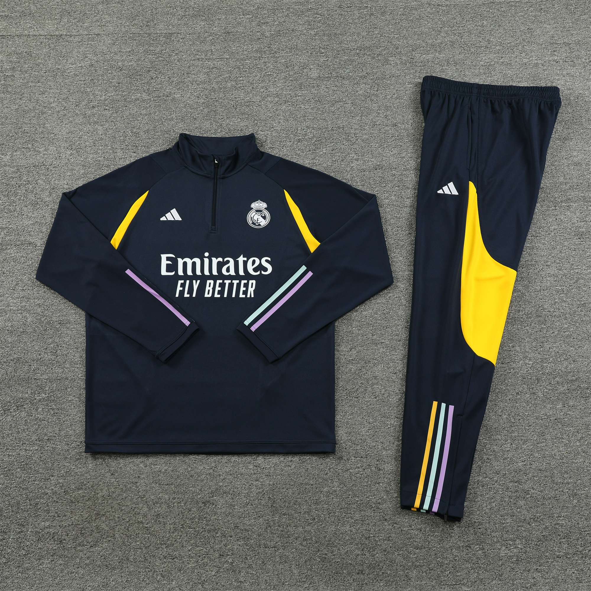 Real Madrid 23-24 Long Sleeve Training Set Navy blue - Unitedfutballjersey