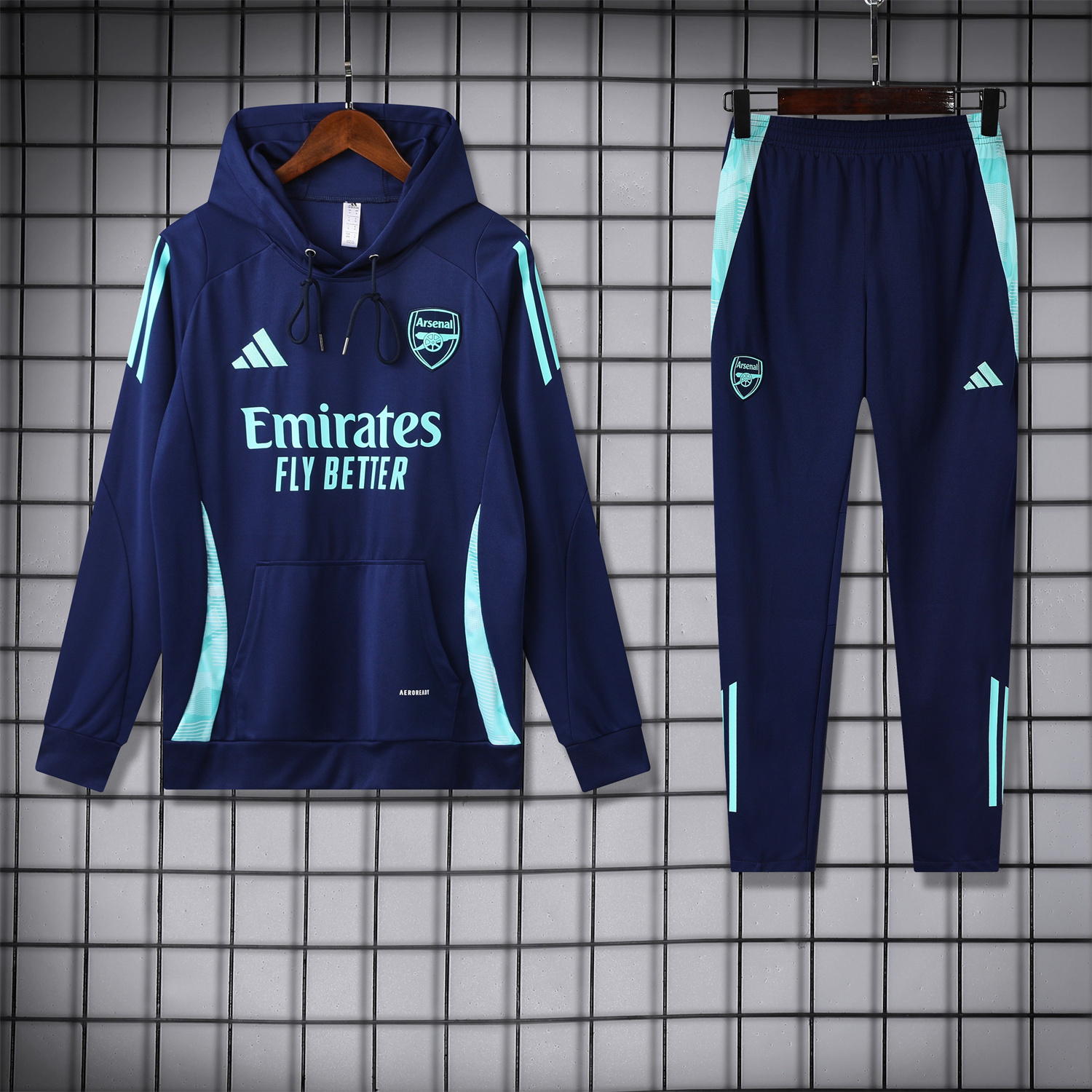 Arsenal 24-25 Training Hoodie Set - Royal Blue Hoodie and Pants - Unitedfutballjersey