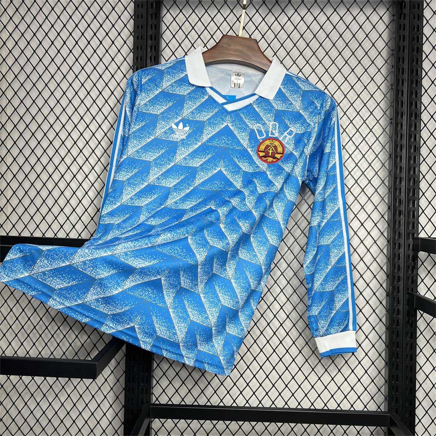 Retro East Germany 1988 Away Long Sleeves Jersey - Unitedfutballjersey