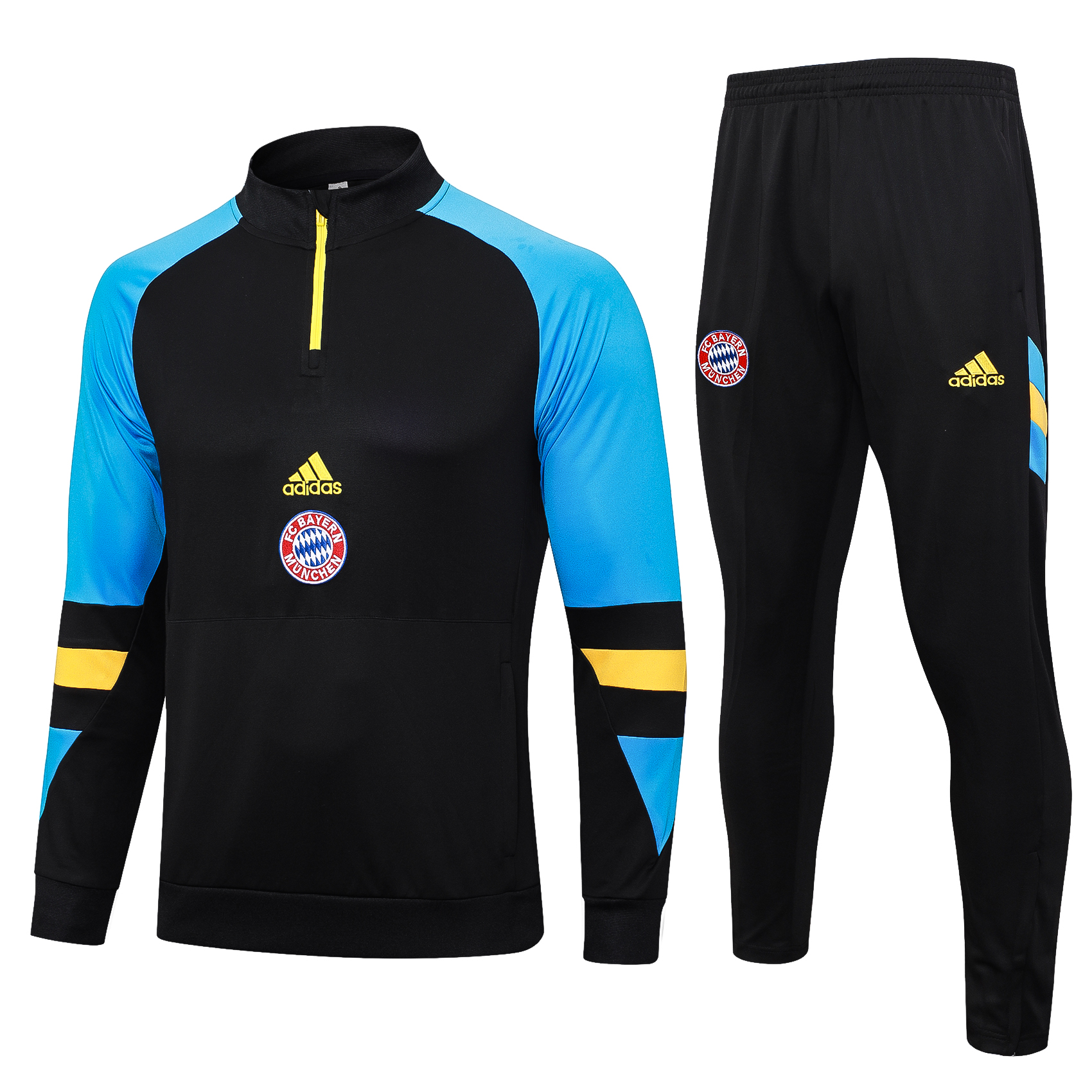 Bayern Munich 23-24 Long Sleeve Training Set -Black and Blue - Unitedfutballjersey