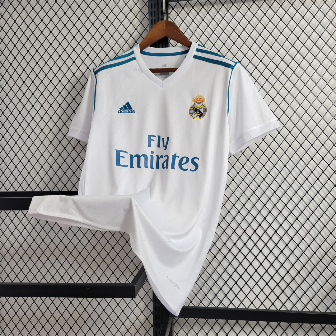 Retro Real Madrid 17-18 Home Jersey - with Champions League Final Final - Unitedfutballjersey