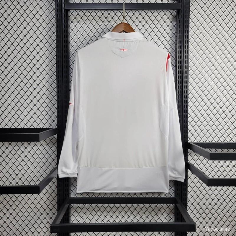 Retro England 2006 Home Long Sleeve Jersey - Unitedfutballjersey