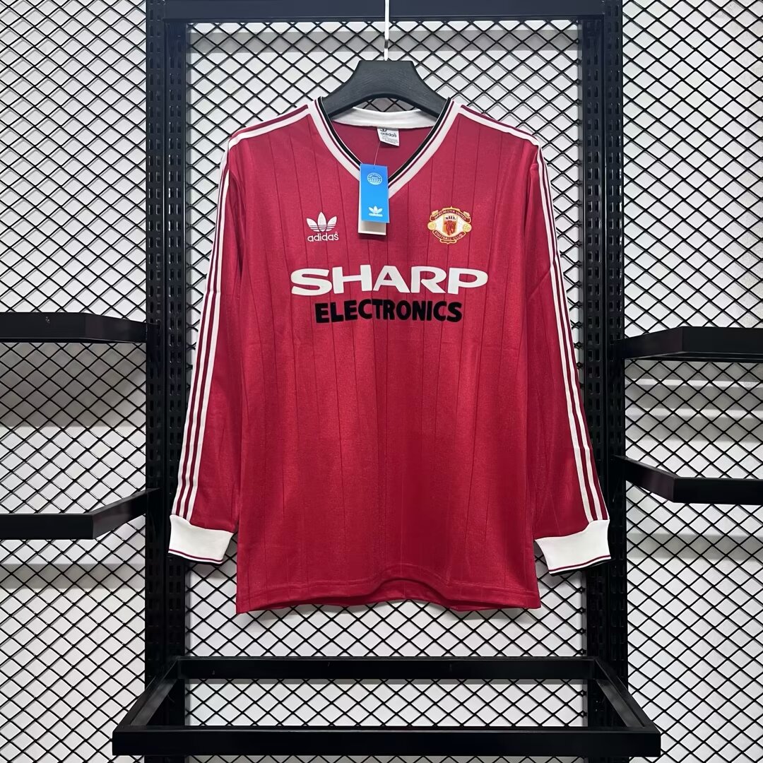 Manchester United Retro 82-83 Home Long Sleeve Jersey - Unitedfutballjersey