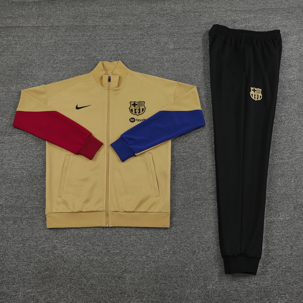 B.A.R.S.A 23-24 Jacket Training Tracksuit - Khaki - Unitedfutballjersey