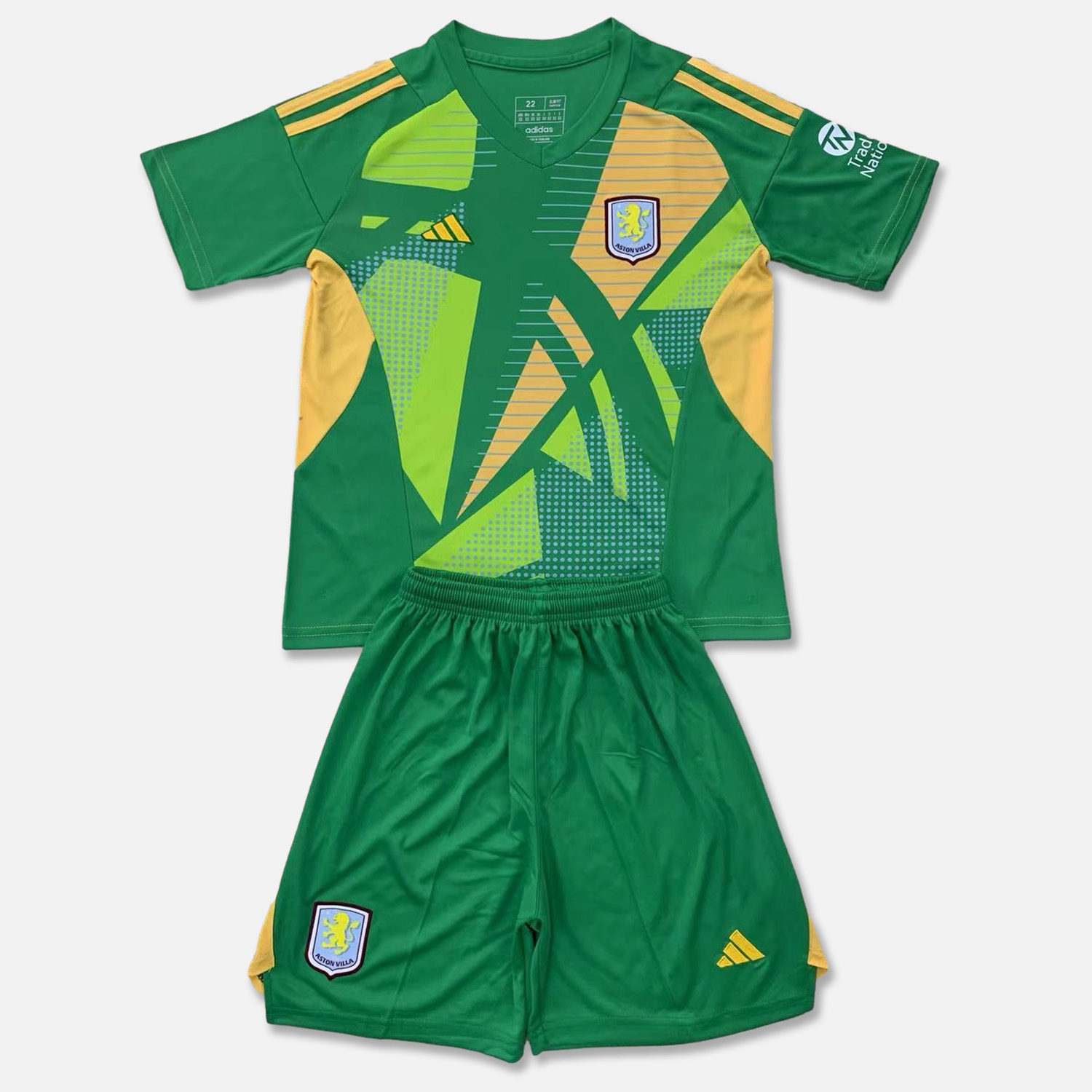 Aston Villa 24-25 Fruit Green Goalkeeper Kids Kit - Unitedfutballjersey